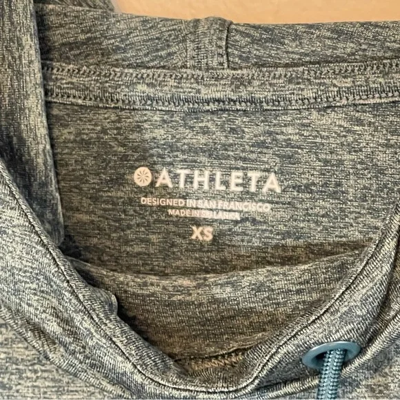 Athleta Uptempo Hoodie Sweatshirt, Bali Green Oceanic Teal - Picture 9 of 11